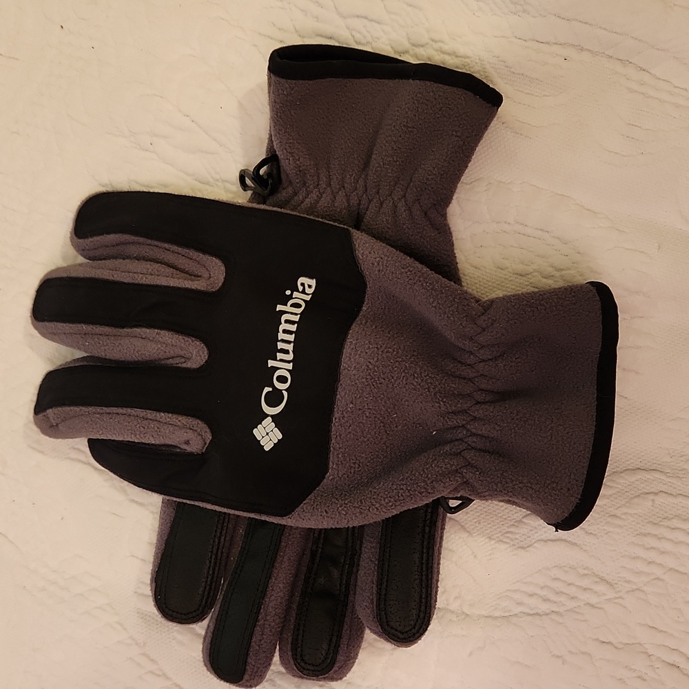 Columbia Black and Gray Fleece Men's Gloves